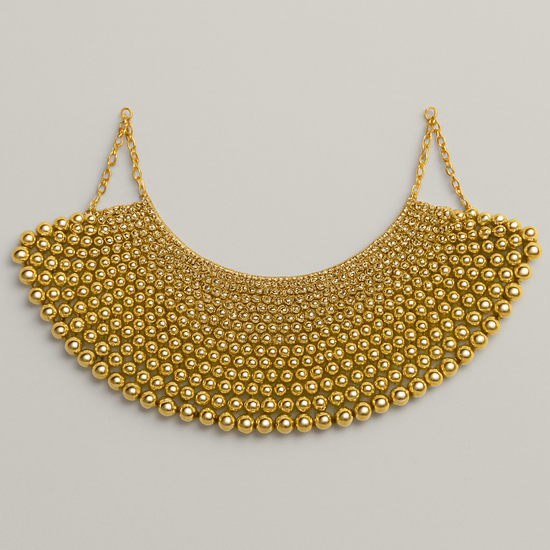 Collier Ras-du-Cou Perlé – Design fantastique Doré