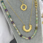 Necklace, 18K Gold Plated Steel