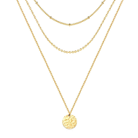 Necklace, 18K Gold Plated Steel
