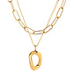 Necklace, 18K Gold Plated Steel