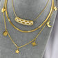 Star Necklace, 18K Gold Plated Steel