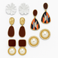 Set de 5 Boucles d’Oreilles – Vintage Perles & Géométrique