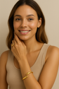 Set Bracelet et Bague – Design Torsadé Couleur Or , ensemble bijoux