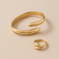 Set Bracelet et Bague – Design Torsadé Couleur Or , ensemble bijoux