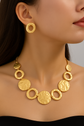 Collier & Boucles Franges – Bohème Élégant Multicolore