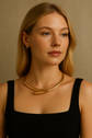 Collier Ras-du-Cou & Boucles – Métal Goutte d’Eau Femme Été