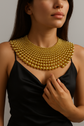 Collier Ras-du-Cou Perlé – Design fantastique Doré
