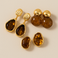 Set de 3 Paires de Boucles d’Oreilles – Style Ambre & Doré